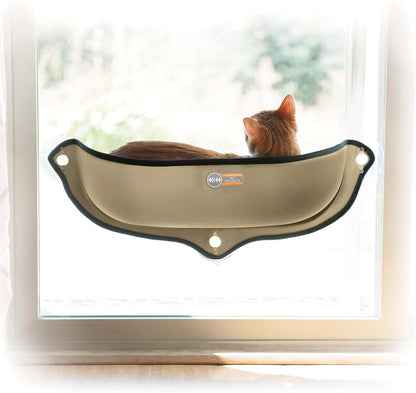 K&H Pet Products EZ Mount Window Bed Kitty Sill Tan 27 X 11 X 6 Inches1