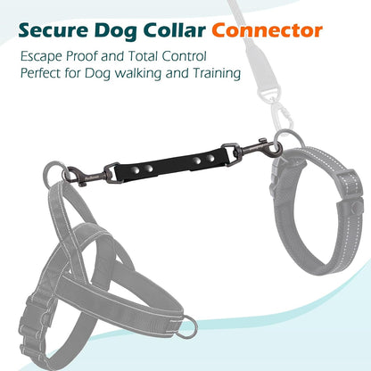Petbonus Waterproof Dog Collar Safety Clip, Odor Proof Backup Safety Clip for Harness, Prong, Standard Collars, Heavy Duty Double Ended Clasp, Durable Dog Leash Connector for Training Walking (Black)5