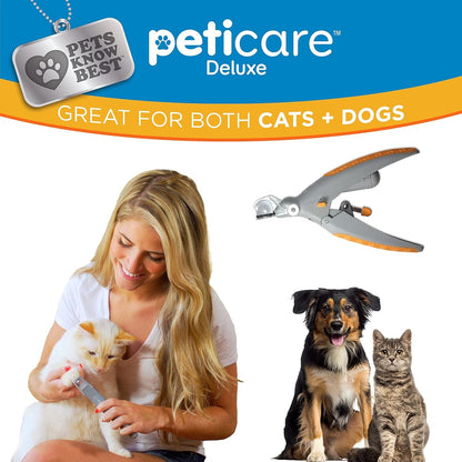 Peticare Illuminated Dog & Cat Nail Clipper with LED Light & 5X Magnification for Safe, Precise Trimming | Pet Nail Cutter for Small & Large Breeds | Easy-To-Use Grooming Tool for Pets5