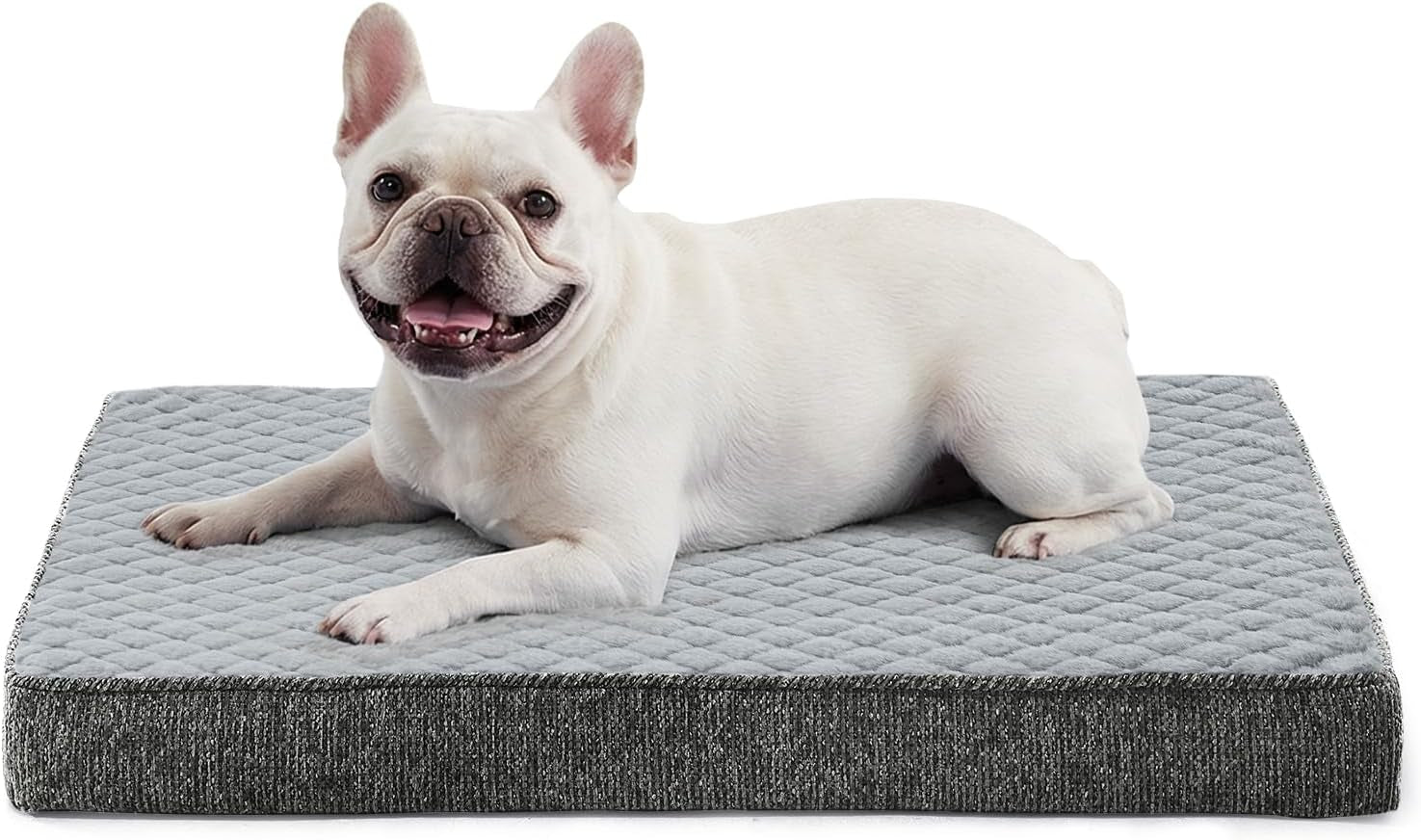 joejoy-orthopedic-xl-dog-bed-for-large-dogs-waterproof-dog-bed-for-crate-with-washable-removable-cover-extra-thick-egg-crate-memory-foam-pet-beds-grey-41x27