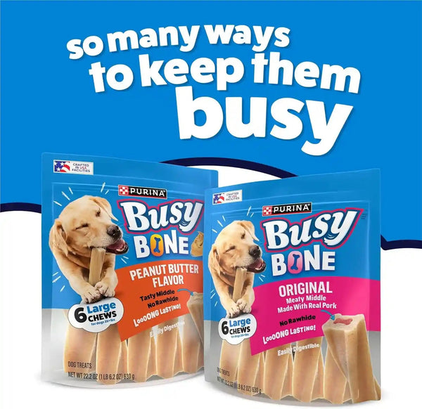 Purina Busy Bone Adult Dog Chew Bone Treats, Original - 10 Ct. Pouch11