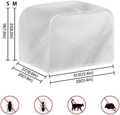 Toaster Dust Cover 2 Slice, Microwave Toaster Oven Grill Stain Resistant Dustproof Kitchen Small Appliance Cover with Top Handle for Kitchen, Butterfly Sunflower Retro6