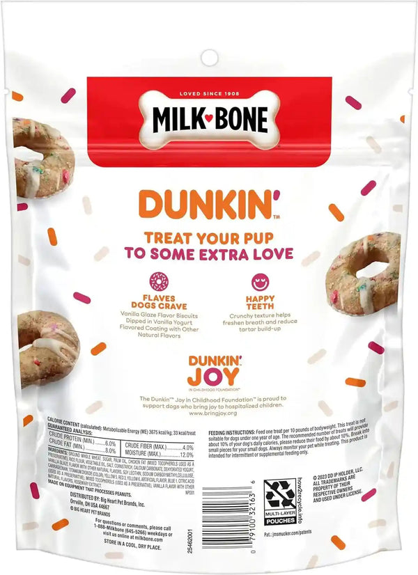 Milk-Bone Dunkin’ Vanilla Glaze Flavor Dog Biscuits with Other Natural Flavors, 8 Oz. Bag9