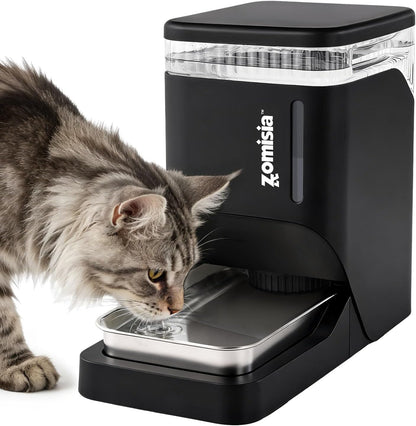 ZOMISIA Automatic Dog Water Dispenser 8L with Stainless Steel Bowl, Gravity Large Capacity Water Bowl for Dogs, 2 Gallon Pet Waterer 100% BPA Free, Black8