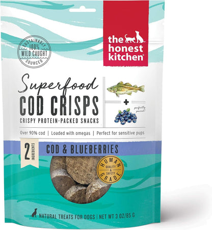 The Honest Kitchen Superfood Cod Crisps: Cod & Blueberry, 3 Oz1