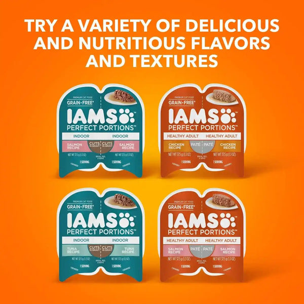 IAMS Perfect Portions Healthy Kitten Pate Wet Cat Food, Chicken, 24 Count | Grain-Free, Vitamin E Immune Support, No Fillers, Made in USA, Snap-Peel-Serve 2.6 Oz. Twin-Pack Trays, No Artificial Flavors9