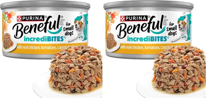 Beneful Purina Small Breed Wet Dog Food Variety Pack, Incredibites with Real Beef, Chicken and Salmon - (Pack of 30) 3 Oz. Cans20