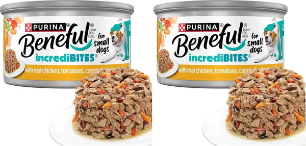 Beneful Purina Small Breed Wet Dog Food Variety Pack, Incredibites with Real Beef, Chicken and Salmon - (Pack of 30) 3 Oz. Cans20