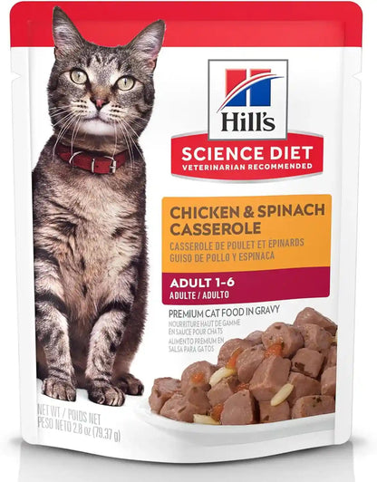 Hill'S Science Diet Adult 1-6 Wet Cat Food Variety Pack | #1 Veterinarian Recommended, Chicken, Tuna, & Ocean Fish, 2.8 Oz. Pouches, 12-Pack9