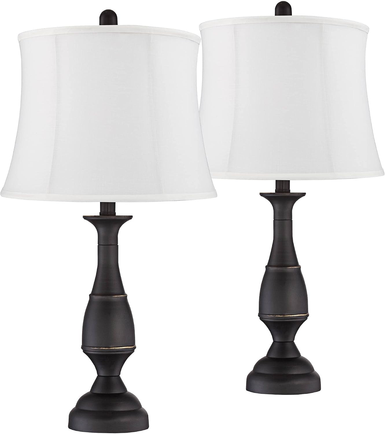 ben-25-high-table-lamps-set-of-2-dark-bronze-brown-farmhouse-white-shade-traditional-rustic-candlestick-metal-bedroom-living-room-house-bedside-nightstand-office-softback-drum-shade