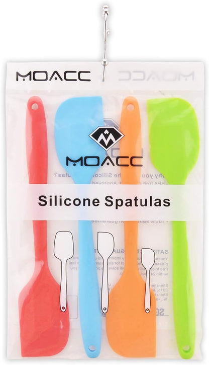 Silicone Spatulas, 11 Inch Rubber Spatula Heat Resistant Seamless One Piece Design Non-Stick Flexible Scrapers Baking Mixing Tool (4 Piece)7