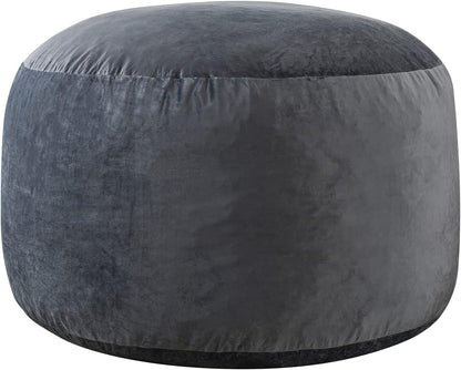 3 Ft Bean Bag Chair,Large Bean Bag Chairs for Adults,3 Foot,Dark Grey | Memory Foam Filling,Bean Bag Sofa for Living Room,Ultra Soft Velvet Fabric,Pull-Handle,Side-Pocket8