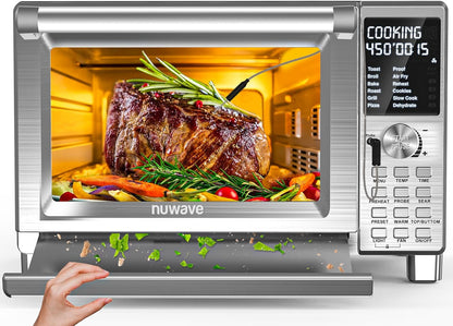 Bravo XL Pro Air Fryer Toaster Oven, Improved 100% Super Convection | Quicker & Crispier Results, 100 Presets, Multi-Layer Even Cooking, 50-500F, Smart Probe, PFAS Free, 30QT, Stainless Steel1