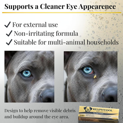 Pet Eye Cream – Vet-Formulated Dog Eye Infection Treatment, Pink Eye Relief, Conjunctivitis Relief, Dry Eyes & Red Eye, Tear Stain Remover for Dogs, Cats, Cattle, Sheep, Horses – 1 Tube5