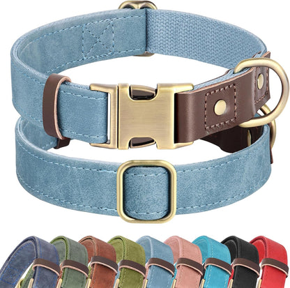 Didog PU Leather Dog Collar for Small Dogs Puppy, Soft Lining, Green S | All-Day Comfort for Daily Walks and Backyard Play, Quick Release Metal Buckle for Easy on & Off, D-Ring for Leash, Easy Clean10