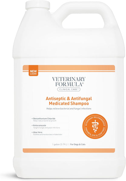Veterinary Formula Clinical Care Antiseptic & Antifungal Shampoo, 16 Oz | Medicated Formula Helps Alleviate Scaly, Greasy and Red Skin; Free from Parabens, Dyes and Soap11