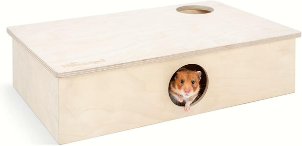 Niteangel Multi-Chamber Hamster House Maze: 2 Entrance 6 Rooms Maze Habitat | No-Disturb Removable Lid - Encourage Pets Hide and Explore Freely Hideout & Tunnel Maze Toys for Hamster Gerbils Mice Lemming1