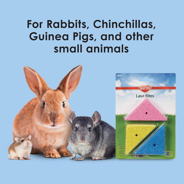 Kaytee Lava Bites Chew Toy for Chinchillas, Hamsters and Gerbils, 3 Pack4
