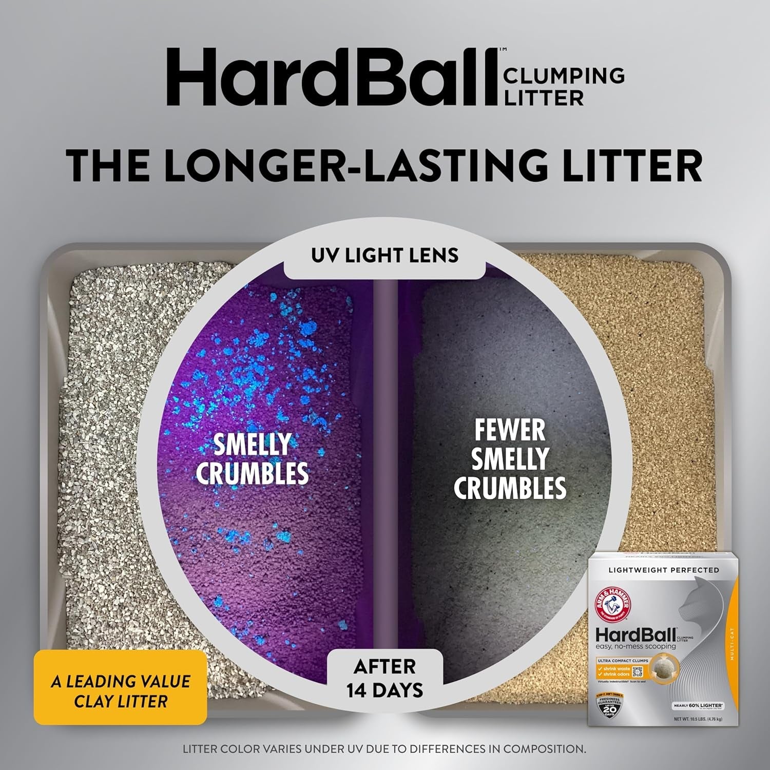 arm-hammer-hardball-clumping-cat-litter-garden-bloom-14-5-lbs-lightweight-5-in-1-24-7-odor-control-easy-clean-up-non-clay-formula-99-9-dust-free-multi-cat