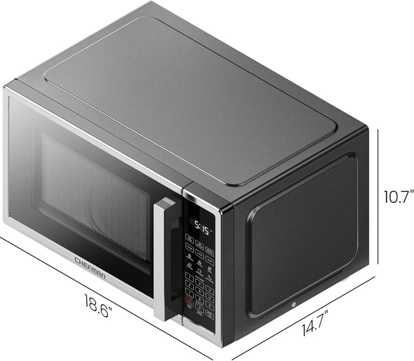 Countertop Microwave Oven 0.9 Cu. Ft. Digital Stainless Steel Microwave 900 Watt with 6 Presets, Eco Mode, Mute Option, Memory Function, Child Safety Lock, Kitchen, Home, Dorm Essentials6