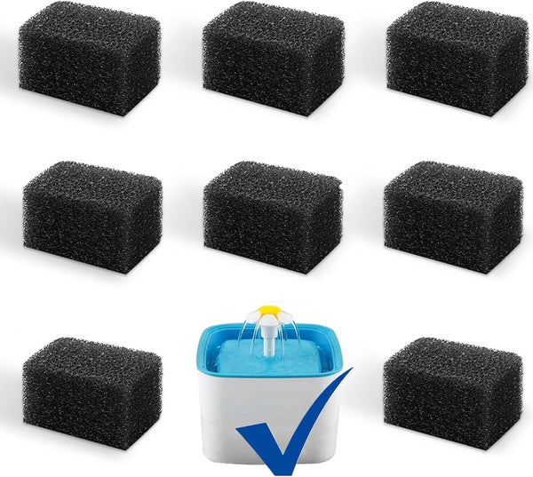 Cat Water Fountain Filters, Pack of 8 Cat Fountain Sponge Filter Pre-Filter Sponges for 84Oz/2.5L Automatic Cat Fountain1