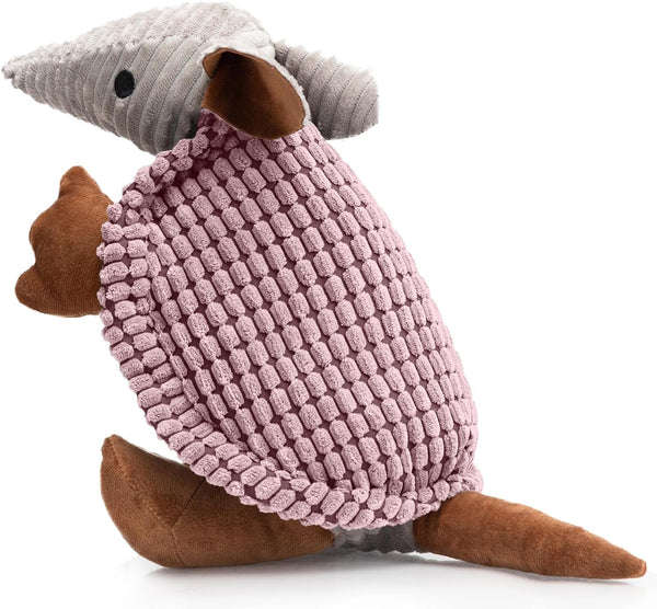 Hollypet Plush Squeaky Armadillo Chew Dog Toy for Small Medium, 8" | Cute Stuffed Armadillo Toy with Unique Grunt Squeaker & Textured Fabric for Teeth Cleaning. Great for Small & Medium Dogs45