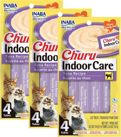 INABA Churu for Cats, Functional, Creamy Lickable Purée Cat Treat for Indoor Care and Hairball Control, 0.5 Ounces Each, 24 Tubes (4 per Pack), 2 Flavor Tuna and Chicken Variety Pack16