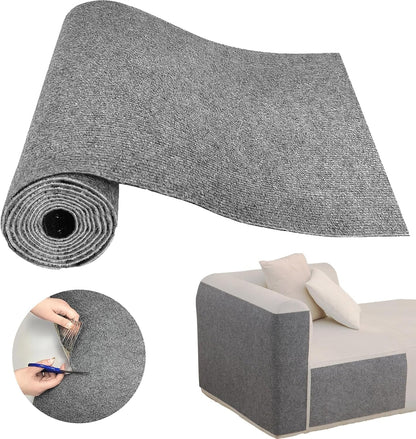 Cat Scratch Couch Furniture Protector, Self-Adhesive Scratch Pad | 39.3X15.8In, DIY Climbing Cat Carpet Mat for Door Window Protector, Couch Guard from Claws with Pins & Tape (Lightgrey)1