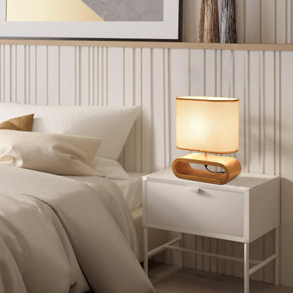 Table Lamp,Bedside End Table Lamp Traditional Nightstand Desk Lamp Geometric Lamp with Shade for Living Bedroom Office (Modern,Style 1)8