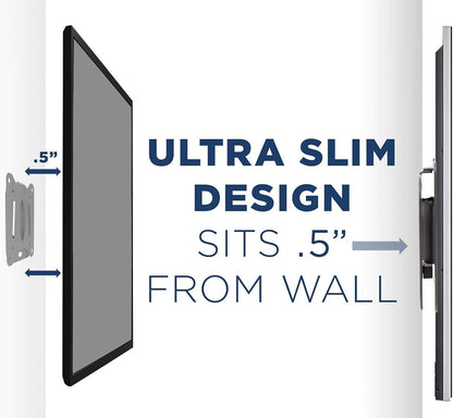 Ultra Low Profile Fixed TV Wall Mount for 13 to 32" Inch Screens, Slim TV Wall Mount Fits VESA 75 and 100 Mm, Flush TV Bracket 0.55" Design with 60 Lb Capacity, Built-In Bubble Level6