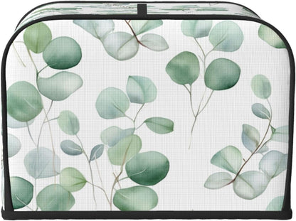 Toaster Cover 4 Slice Green Eucalyptus Leaves Toaster Cover Waterproof Kitchen Small Appliance Covers Microwave Oven Dust-Proof Bread Cover, Women Gift7