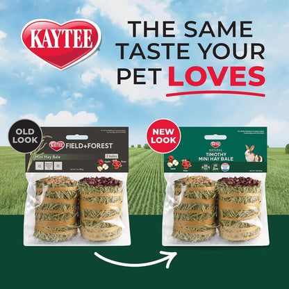 Kaytee Field+Forest Mini Hay Bales Apple and Rose 2 Pack 7 Ounces2