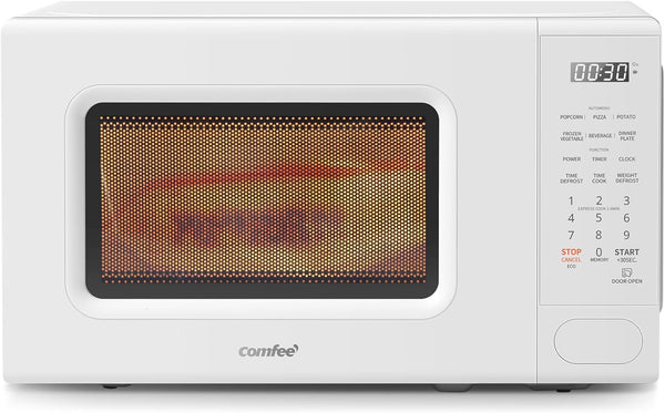 Countertop Microwave Oven 0.7 Cu.Ft, 700W, White, 11 Power Levels1