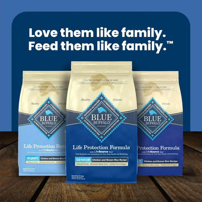 Blue Buffalo Life Protection Formula Chicken Senior 7+ Dry Dog Food, 5 Lb | Real Chicken #1 Ingredient, Glucosamine & Chondroitin for Joint Health & Mobility, Antioxidant-Rich Lifesource Bits,10