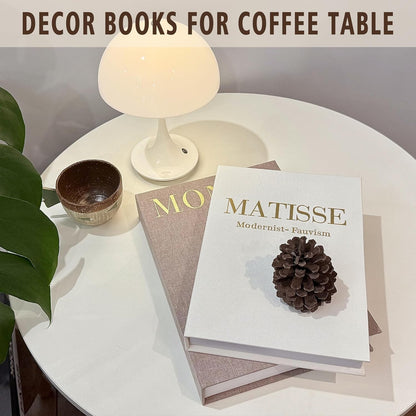 Decorative Books Set of 2, Linen Faux Coffee Table Books | Linen Decorative Books with Hidden Storage, Nested Design for Remotes, Jewelry, and Stylish Shelf or Desk Decor.2