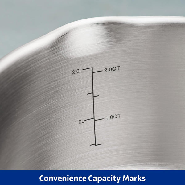Tempo Tri-Ply Base Stainless Steel 7-Piece Pots and Pans Set | Induction-Ready Cookware Set with Lids, Oven-Safe, Dishwasher-Safe7
