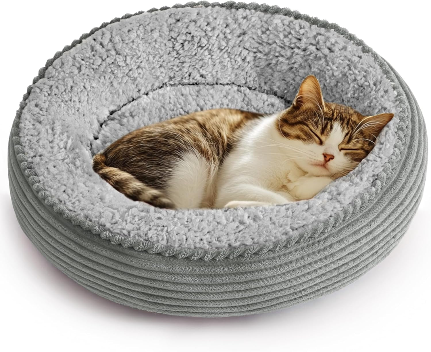 loves-cabin-round-donut-cat-and-dog-cushion-bed-20in-bed-for-cats-or-small-dogs-anti-slip-water-resistant-bottom-super-soft-durable-fabric-pet-beds-washable-luxury-cat-dog-bed-gray