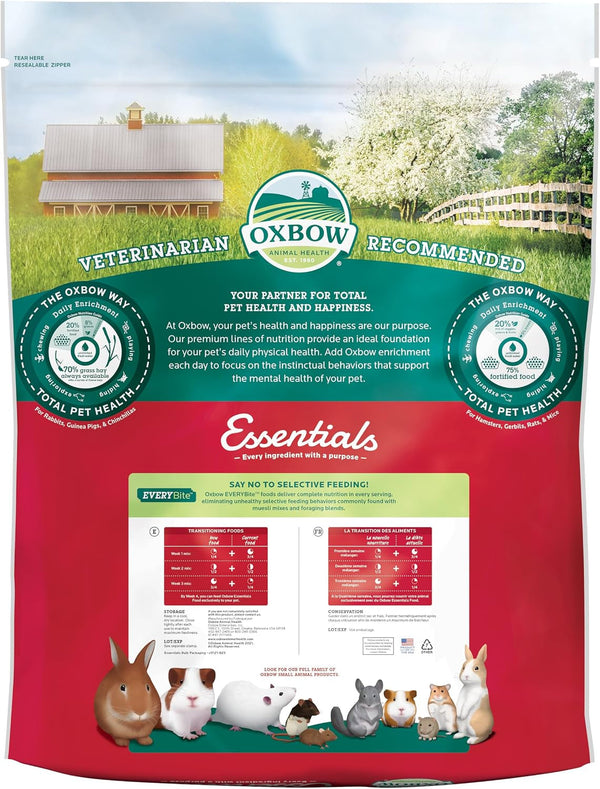 Oxbow Essentials Hamster Food & Gerbil Food, Hamster Pellets, USA, 15 Lb | High-Fiber Hamster Pellets, Gerbils & Dwarf Hamsters, Vitamin & Minerals, Complete Daily Diet, Prevents Selective Feeding2