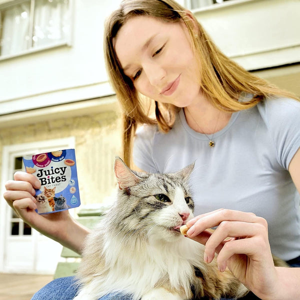 INABA Juicy Bites Grain-Free, Soft, Moist, Chewy Cat Treats with Vitamin E and Green Tea Extract, 0.4 Ounces per Pouch, 9 Pouches Total (3 per Bag), Scallop and Crab Flavor8
