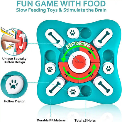 PETSTA Dog Puzzle Toys, Treat Dispensing Dog Enrichment Toys for IQ Training and Brain Stimulation, Interactive Mentally Stimulating Toys as Gifts for Puppies, Cats, Dogs4