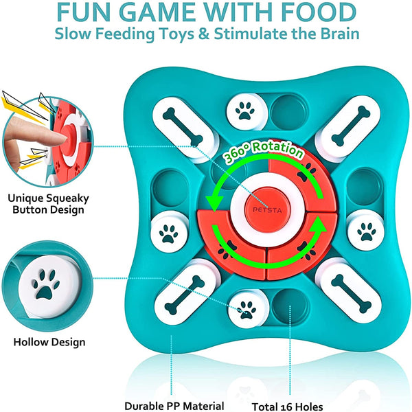 PETSTA Dog Puzzle Toys, Treat Dispensing Dog Enrichment Toys for IQ Training and Brain Stimulation, Interactive Mentally Stimulating Toys as Gifts for Puppies, Cats, Dogs4