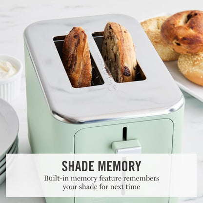 2-Slice Toaster, 3 Presets & 10 Shade Settings, Honeydew | Gluten-Free, Bagels, Extra-Wide Self Centering Slots, Waffles & Artisan Bread, Shade Memory, Cord Wrap & Removable Crumb Tray11