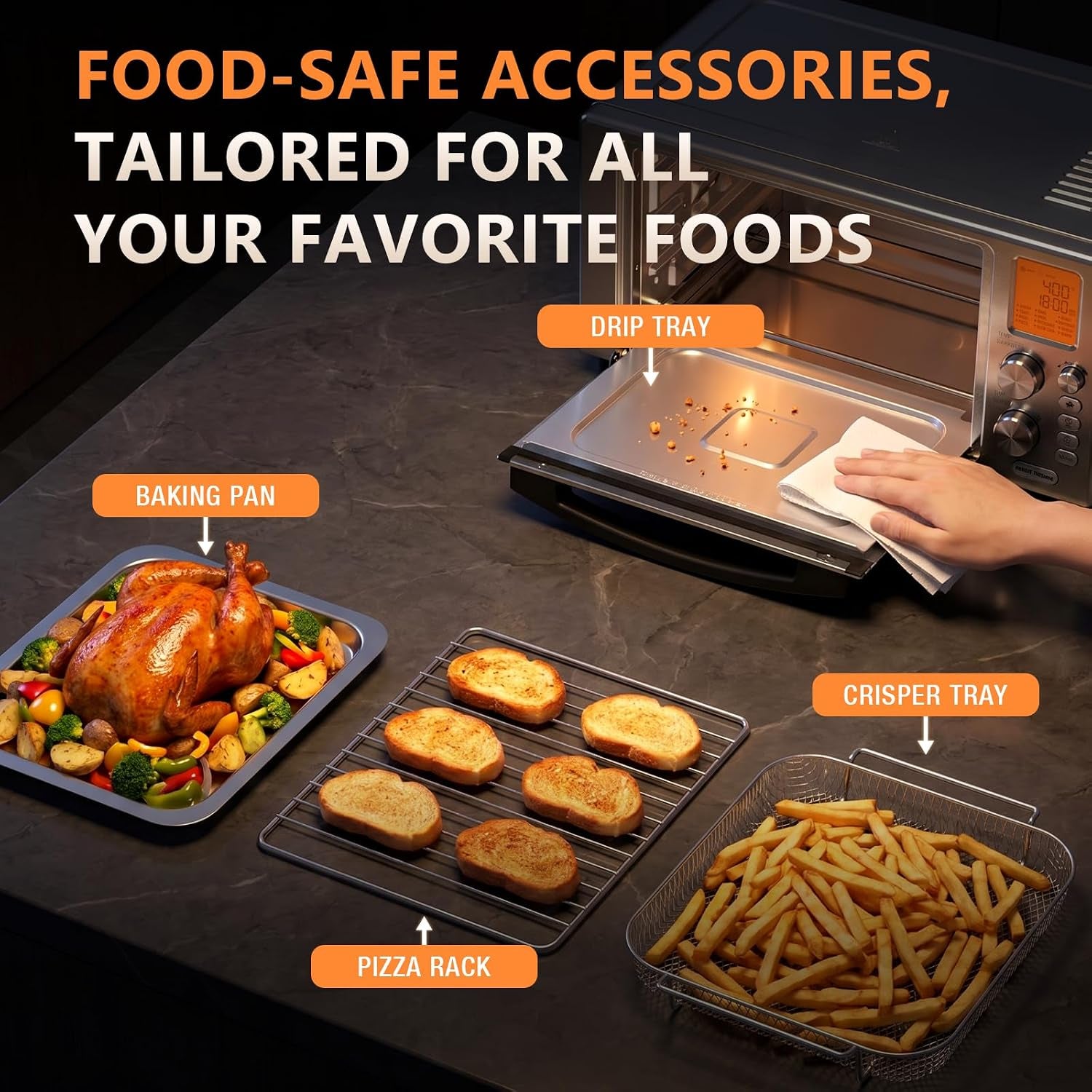 12-in-1-air-fryer-toaster-oven-combo-22l-countertop-oven-stainless-steel-1500w-convection-oven-with-rotisserie-dehydrator-and-slow-cook-6-rack-positions-and-5-accessories-included