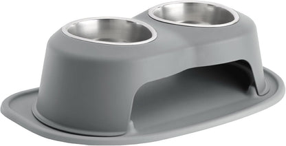 Weathertech Double High Pet Feeding System - Elevated Dog/Cat Bowls - 8 Inch High Dark Grey (DHC3208DGDG)27