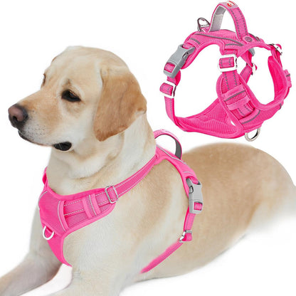 BARKBAY Dog Harness No Pull with ID Tag Pocket - Heavy Duty, Reflective, Easy Control for Large Dogs(Blue,L)53