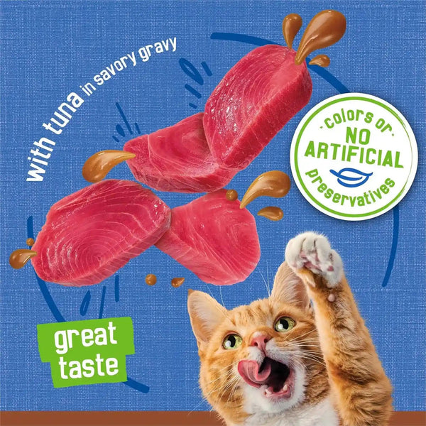 Purina Friskies Wet Cat Food Pate, Extra Gravy with Tuna - (Pack of 24) 5.5 Oz. Cans4