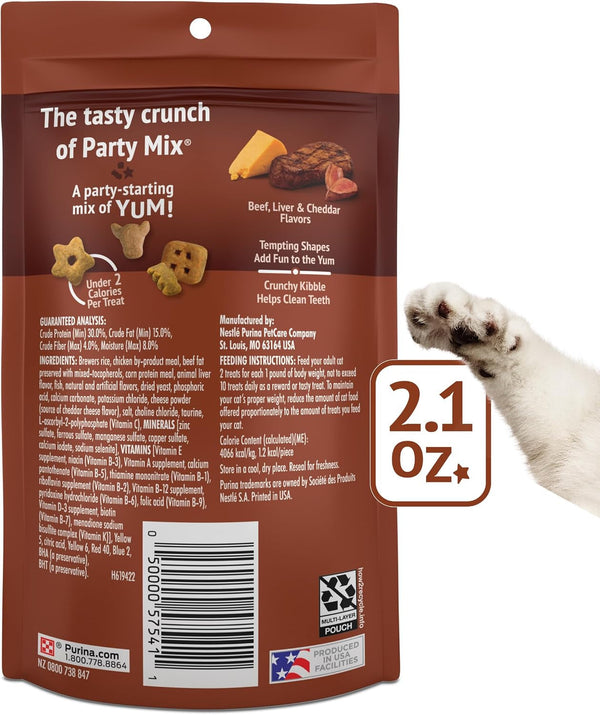Purina Friskies Cat Treats, Party Mix Wild West Crunch - (Pack of 10) 2.1 Oz. Pouches7