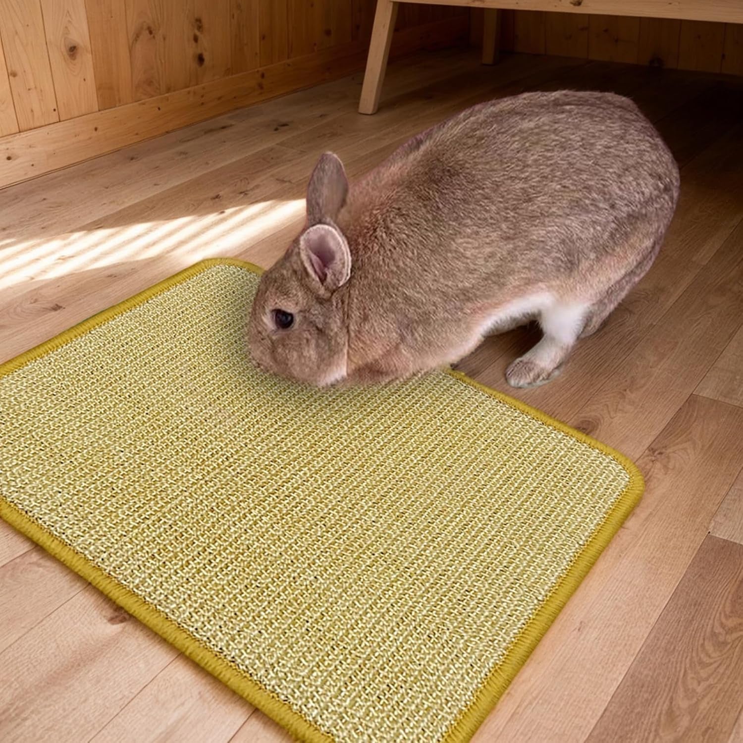 dyaus-rabbit-scratching-pad-sisal-bunny-scratch-pad-natural-rabbit-foraging-mats-for-cages-indoor-bunny-toys-accessories-for-bedding-biting-sleeping-resting-2pcs-16x12in