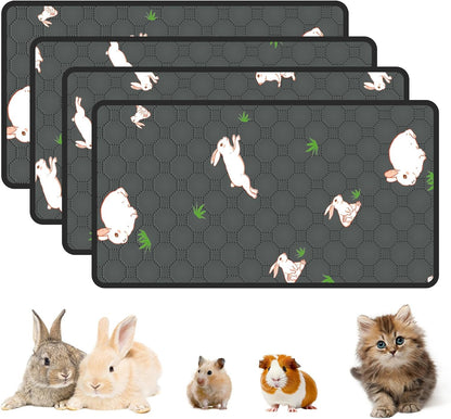 2-Pack Guinea Pig Cage Liner, 24" X 47" Reusable Guinea Pig Bedding Washable Absorbent Pee Pads for Dogs Rabbit Chinchilla Hamster, Leakproof & anti Slip30