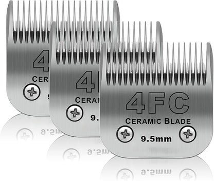 7FC Dog Grooming Ceramic Blades,Compatible with Andis,Oster A5,Wahl KM10 | Size 7FC Detachable Ceramic Blade 1/8-Inch 3.2MM Cut Length,3 Pack17